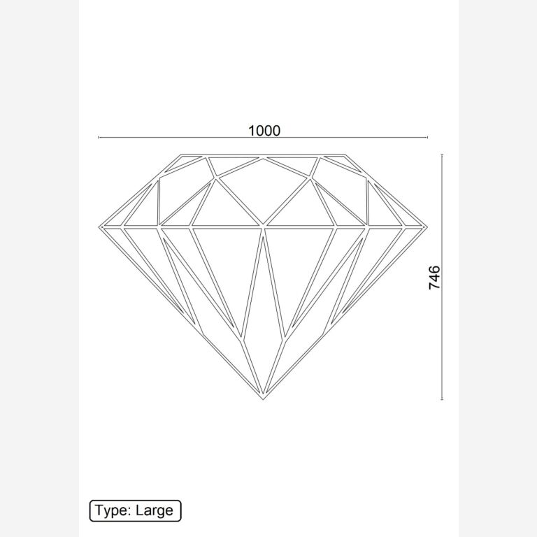 Décoration murale en métal Diamant *OP=OP