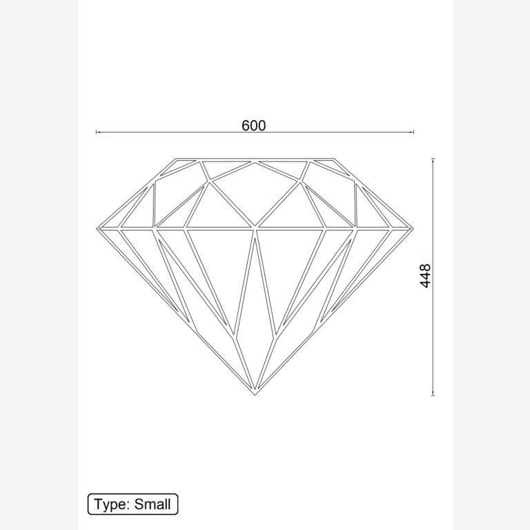 Décorations murales en métal  Diamond *SUR=SUR