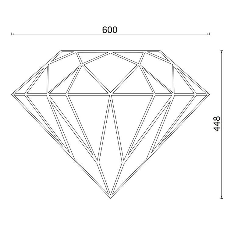 Décoration murale en métal Diamant *OP=OP
