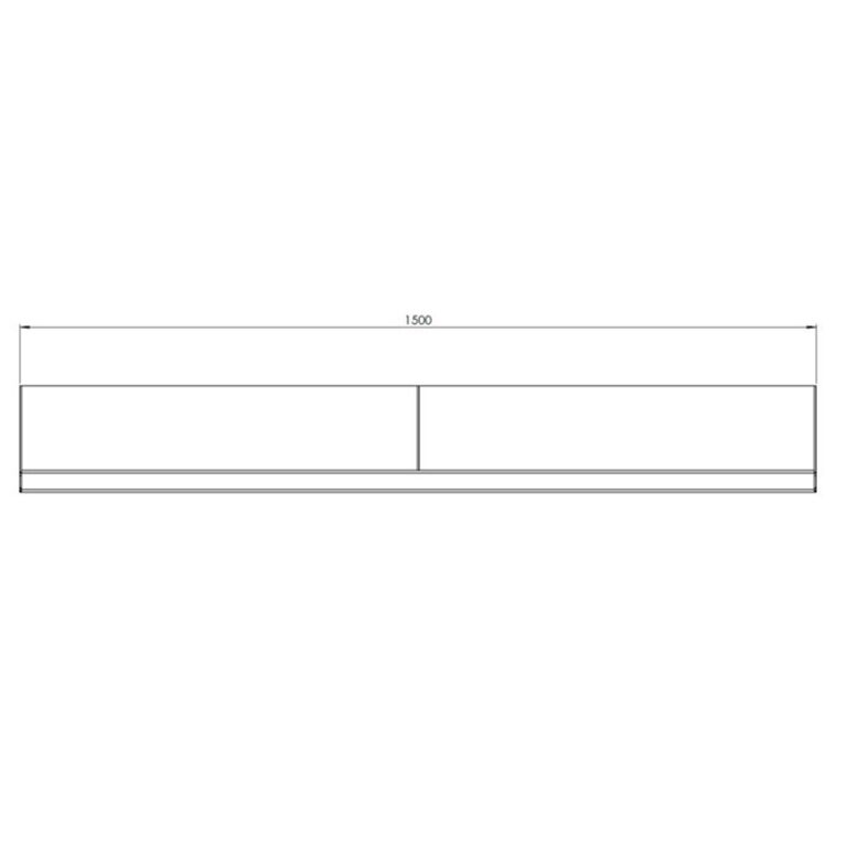 Mur de soutènement en acier corten droit 150 cm (hauteur 40 cm)