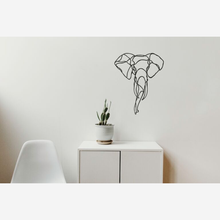 Décoration murale en métal Elephant 1.0