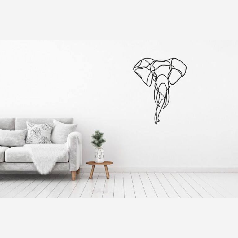 Décoration murale en métal Elephant 1.0
