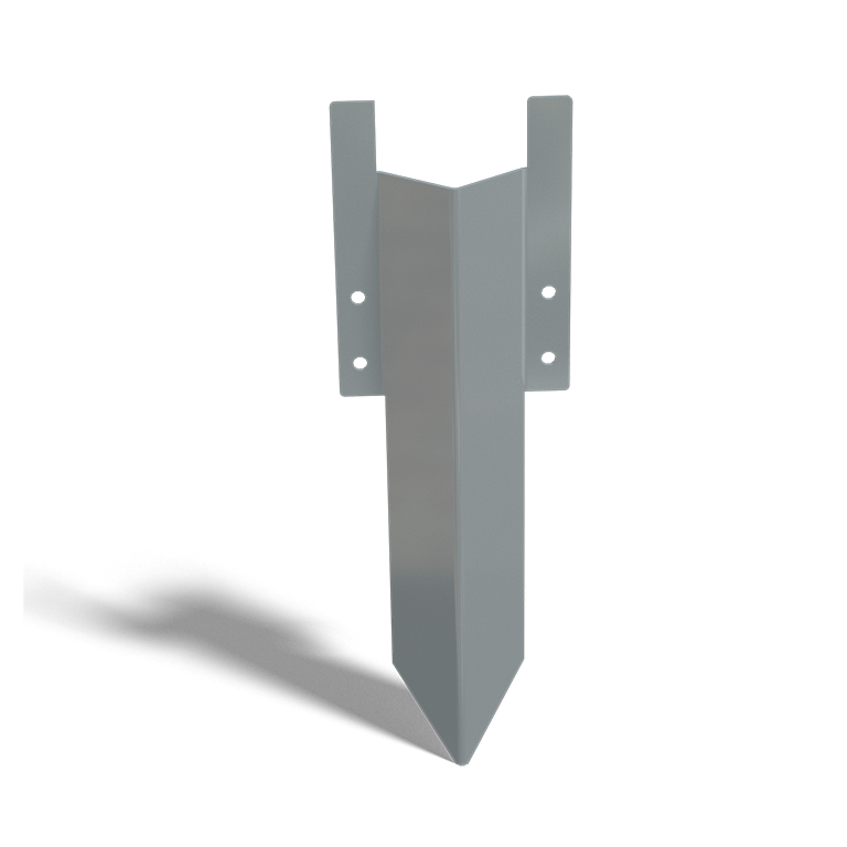 Piquet de terre en acier galvanisé bas 12 - 15 cm