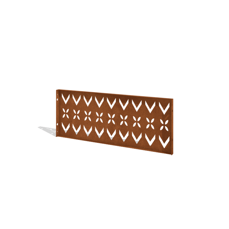 Clôture en acier corten H Panneau V 120 x 47,5 cm