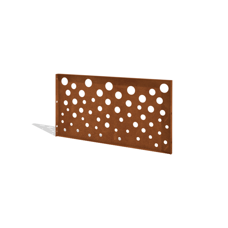 Clôture en acier corten H Panneau B 120 x 63,3 cm