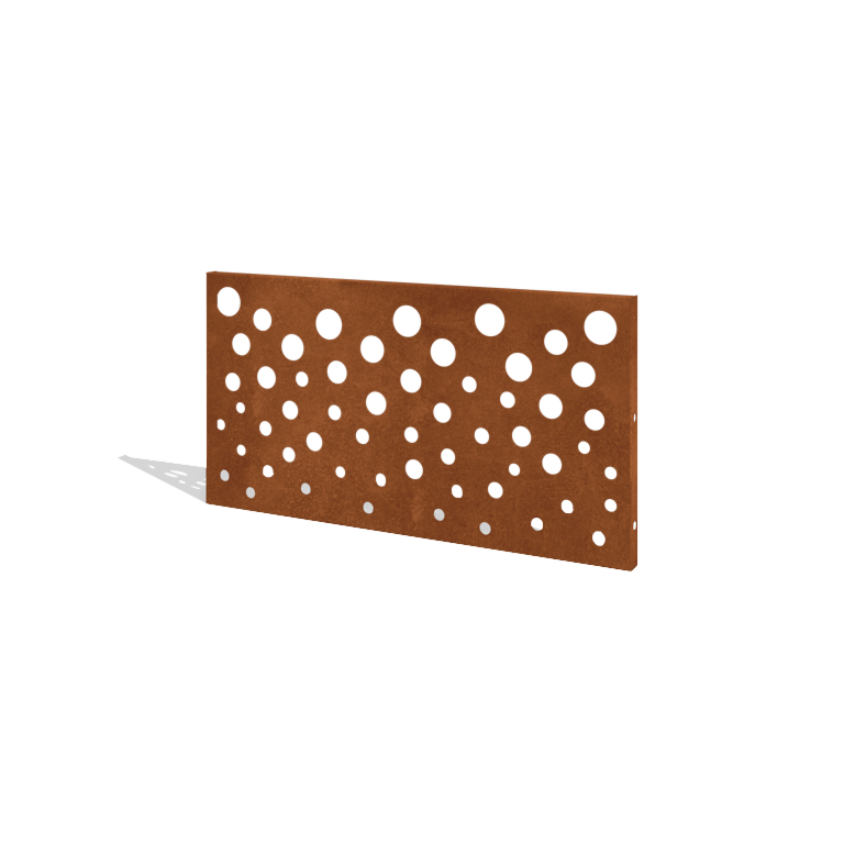 Clôture en acier corten H Panneau B 120 x 63,3 cm
