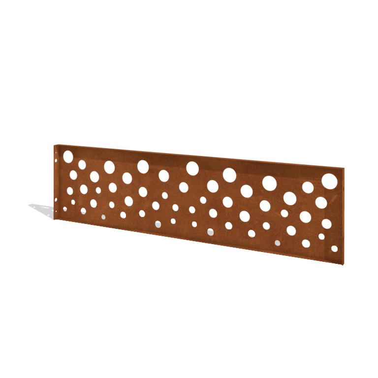 Clôture en acier corten H Panneau B 180 x 47,5 cm