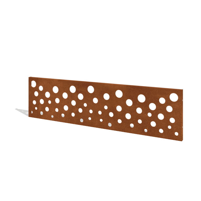 Clôture en acier corten H Panneau B 180 x 47,5 cm