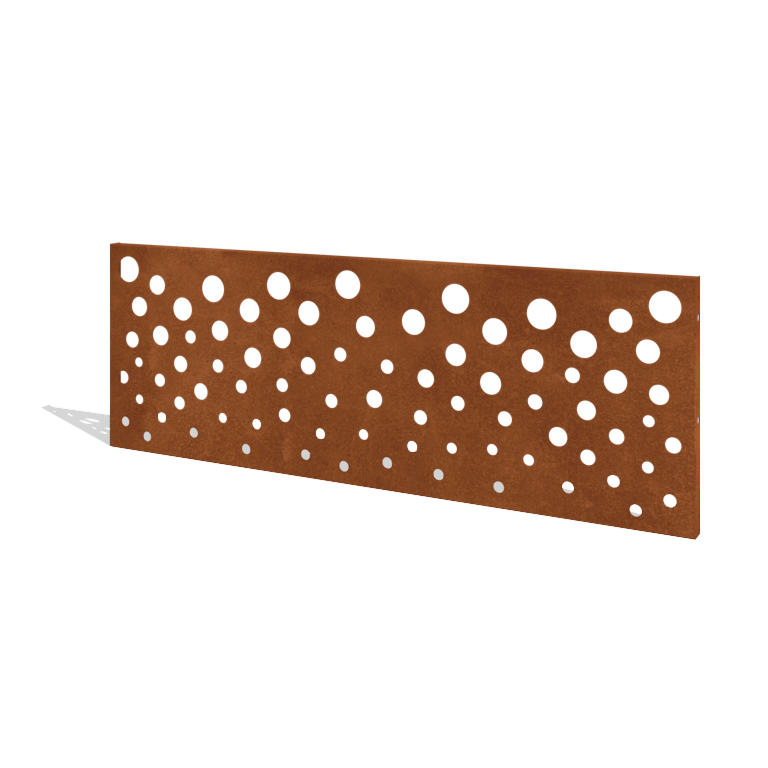Clôture en acier corten H Panneau B 180 x 63,3 cm