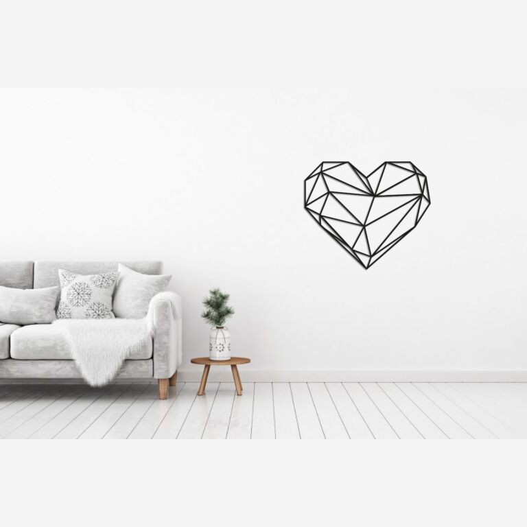 Décoration murale en métal Coeur
