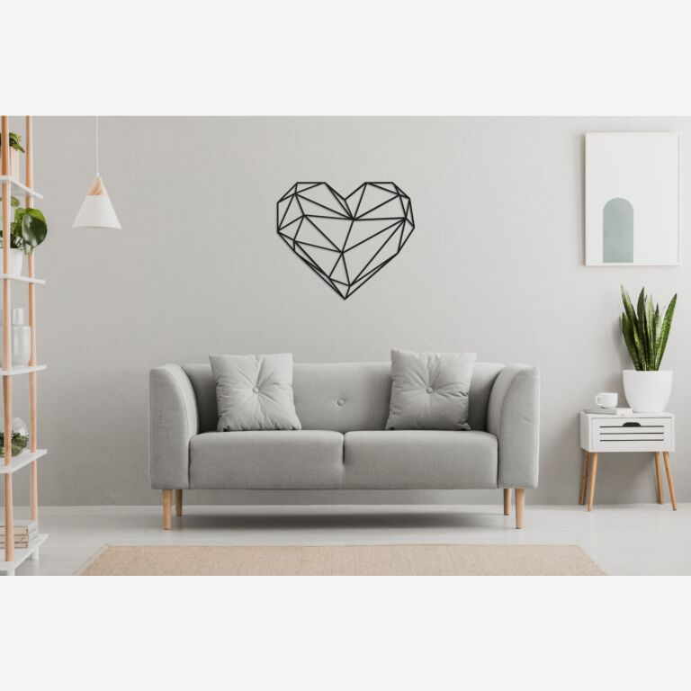 Décoration murale en métal Coeur