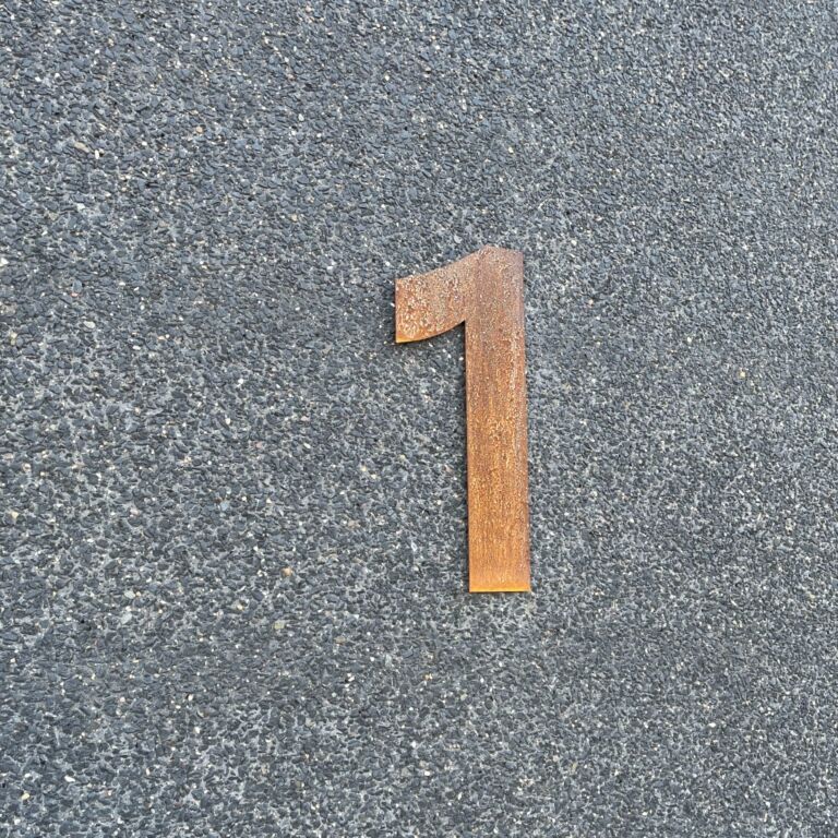 Numéro de maison en acier corten 1 - 300mm