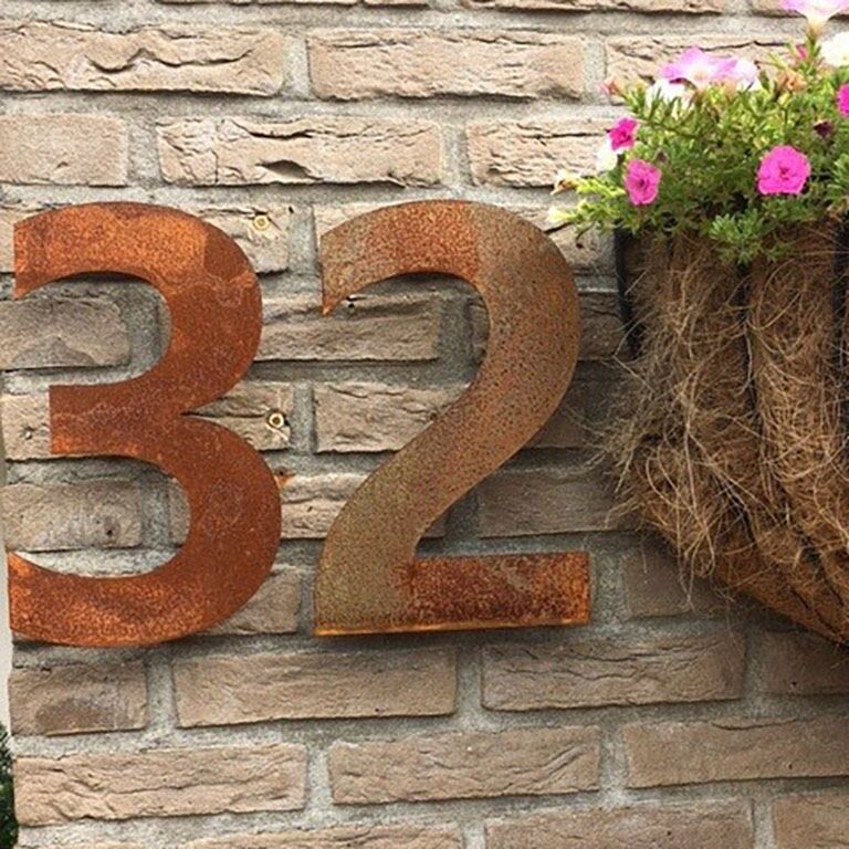 Numéro de maison en acier corten 2 - 50 cm