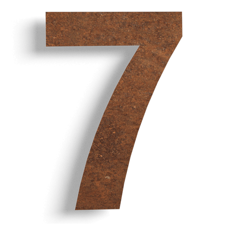 Maison en acier corten numéro 7 - 80 cm