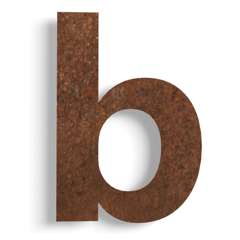 Numéro de maison en acier corten b - 145mm