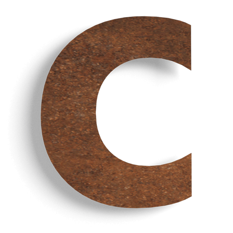 Numéro de maison en acier corten c - 500mm