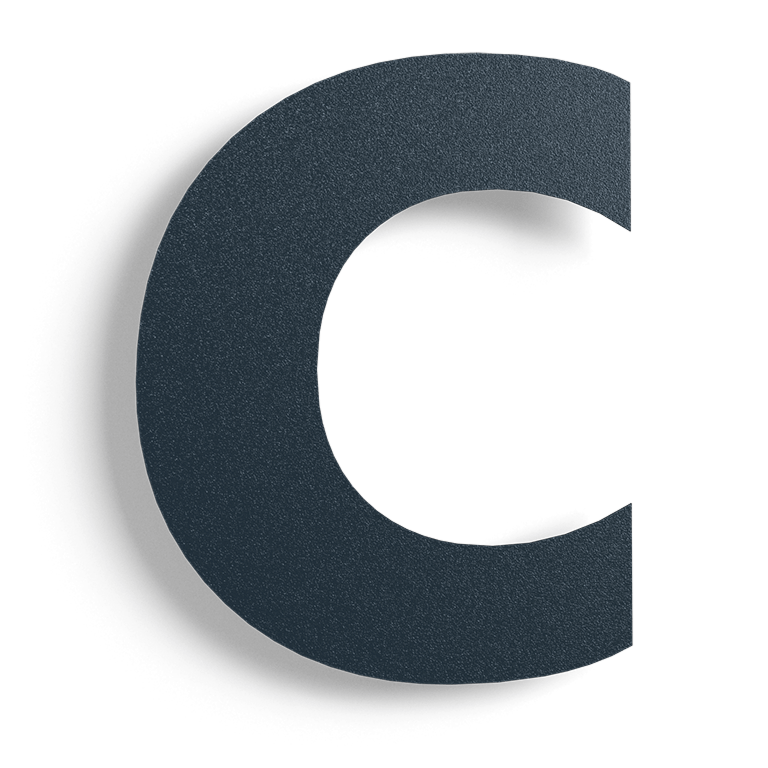 Numéros de maison noirs c - 100mm