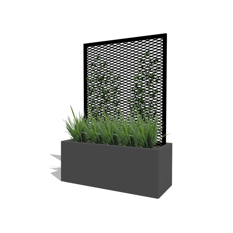 Support pour plantes grimpantes noir pour jardinière 100 x 40 cm