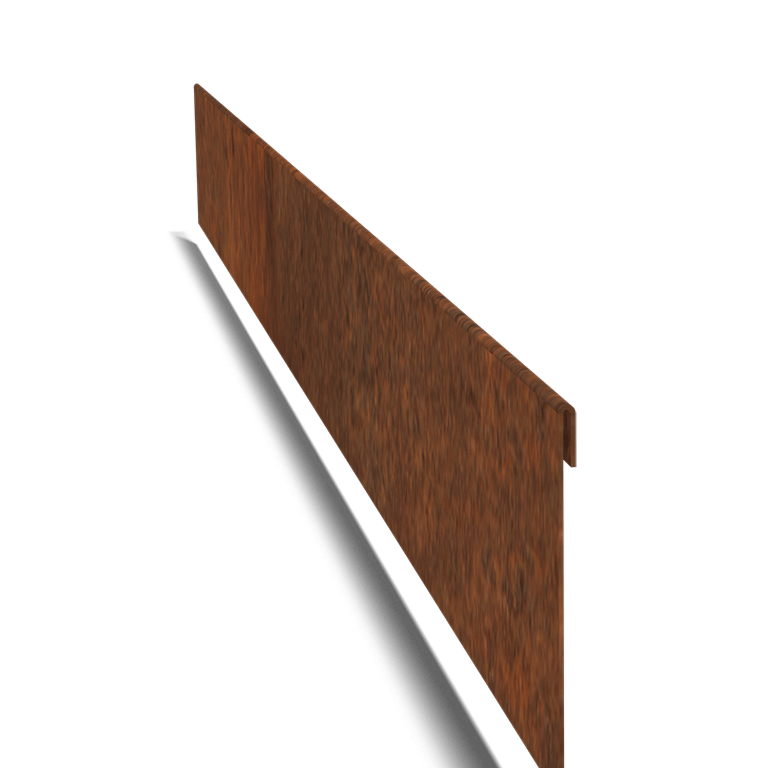 Bordure en acier corten à bord aplati 13 cm (longueur 150 cm)