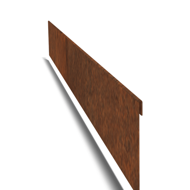 Bordure en acier corten à bord aplati 13 cm (longueur 240 cm)