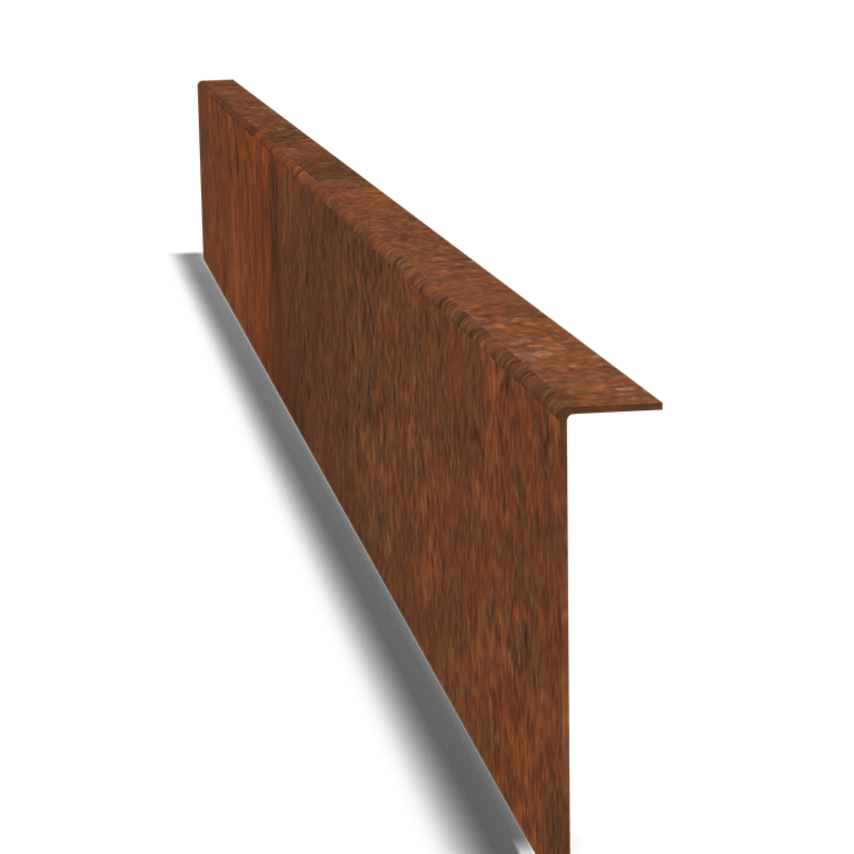 Bordure en acier corten à bord replié 22 cm (longueur 240 cm)