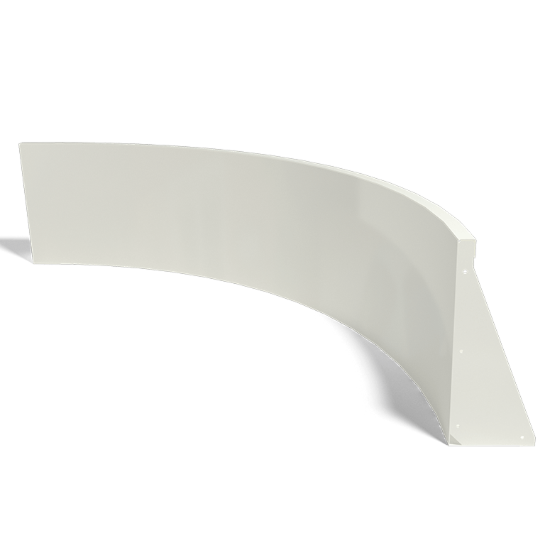 Paroi de soutènement en acier thermolaqué courbe intérieure 1500x1500mm (hauteur 500mm)