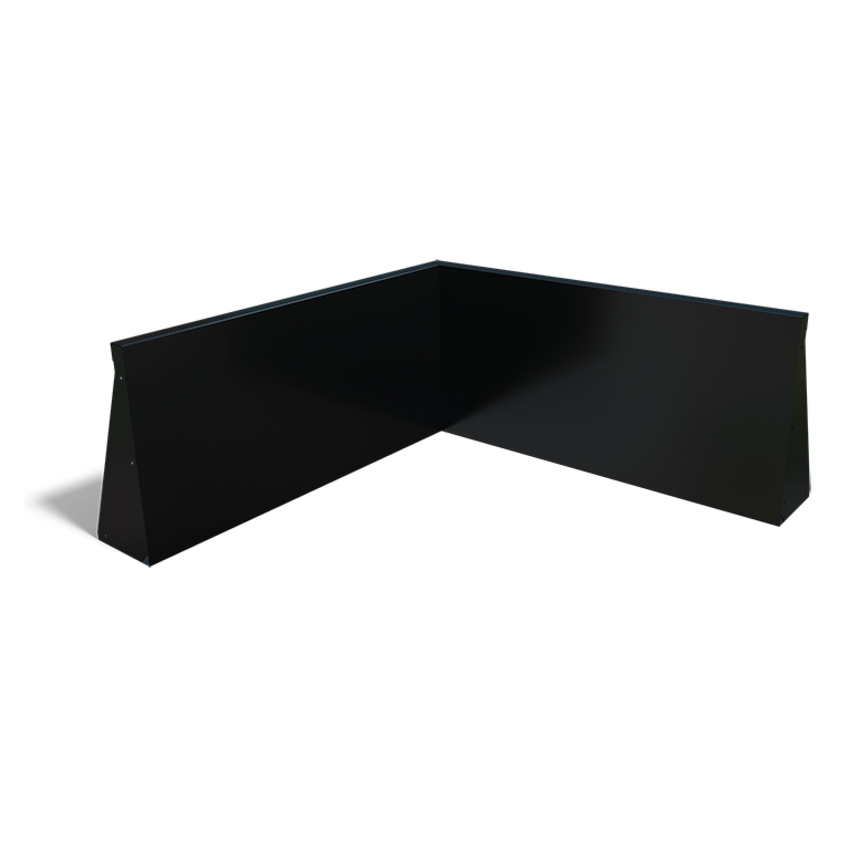 Paroi de soutènement en acier thermolaqué angle intérieur 1000x1000mm (hauteur 500mm)