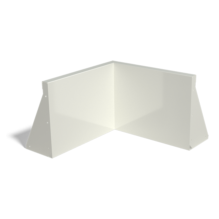 Paroi de soutènement en acier thermolaqué angle intérieur 500x500mm (hauteur 400mm)