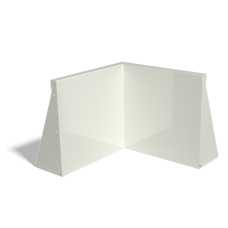 Paroi de soutènement en acier thermolaqué angle intérieur 500x500mm (hauteur 500mm)