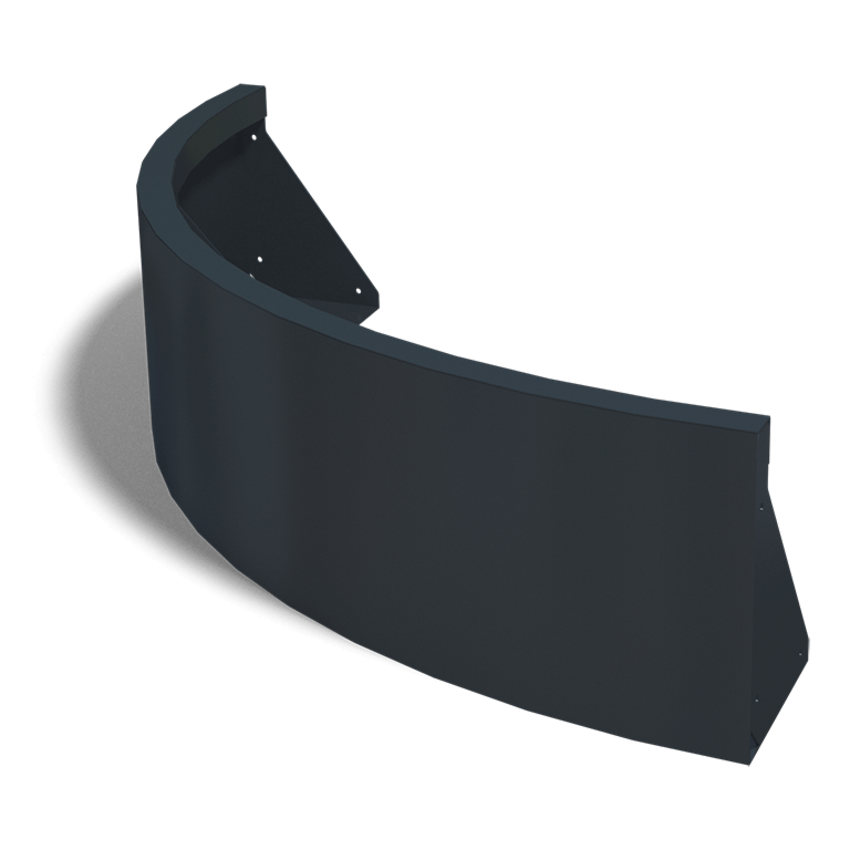 Paroi de soutènement en acier thermolaqué courbe extérieure 1000x1000mm (hauteur 300mm)