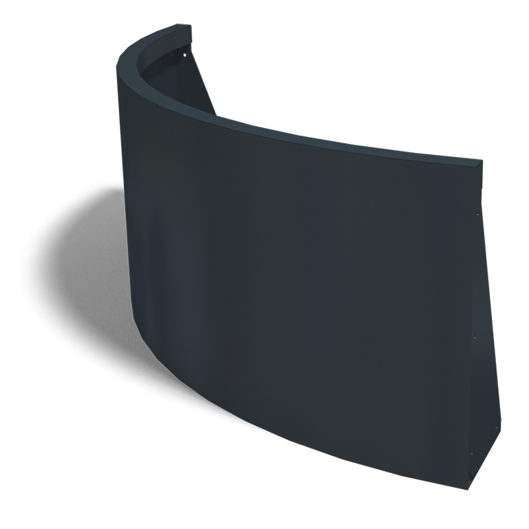 Paroi de soutènement en acier thermolaqué courbe extérieure 1000x1000mm (hauteur 500mm)