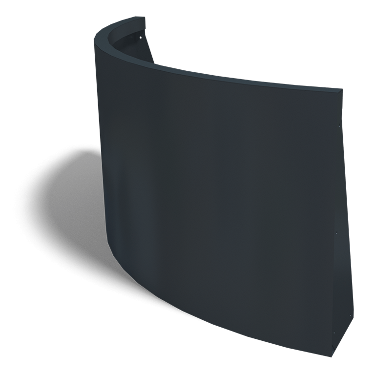 Paroi de soutènement en acier thermolaqué courbe extérieure 1000x1000mm (hauteur 600mm)
