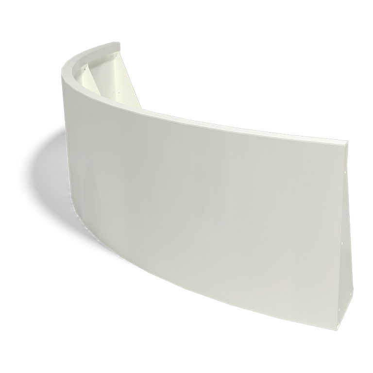 Paroi de soutènement en acier thermolaqué courbe extérieure 1500x1500mm (hauteur 500mm)
