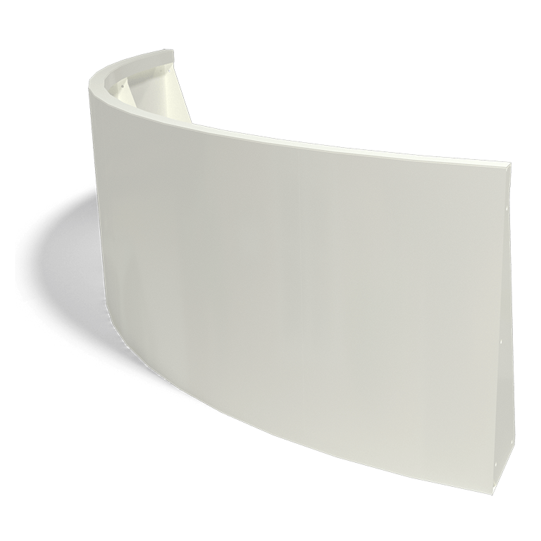 Paroi de soutènement en acier thermolaqué courbe extérieure 1500x1500mm (hauteur 600mm)