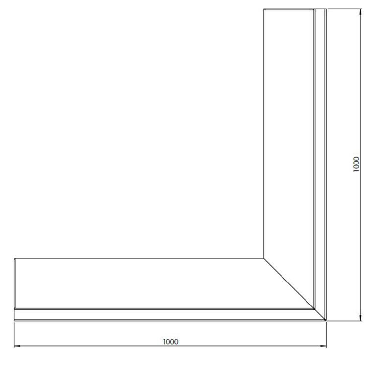 Paroi de soutènement en acier thermolaqué angle extérieur 100 x 100 cm (hauteur 40 cm)