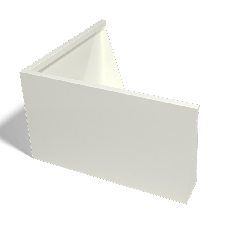 Paroi de soutènement en acier thermolaqué angle extérieur 1000x1000mm (hauteur 600mm)