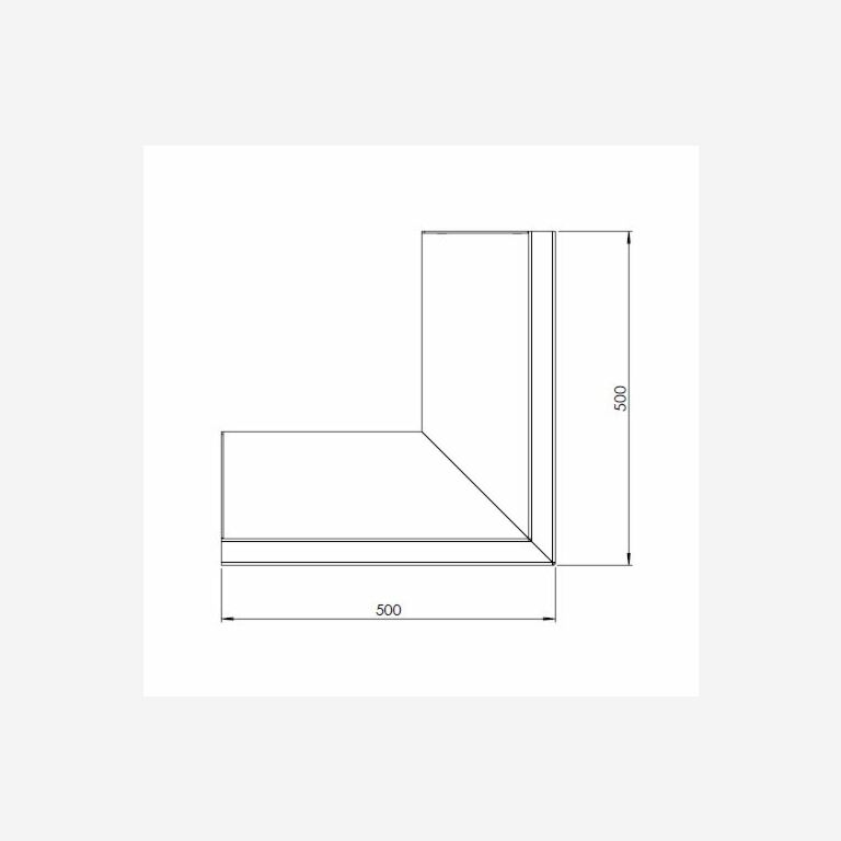 Mur de soutènement en acier corten angle extérieur 50 x 50 cm (hauteur 40 cm)