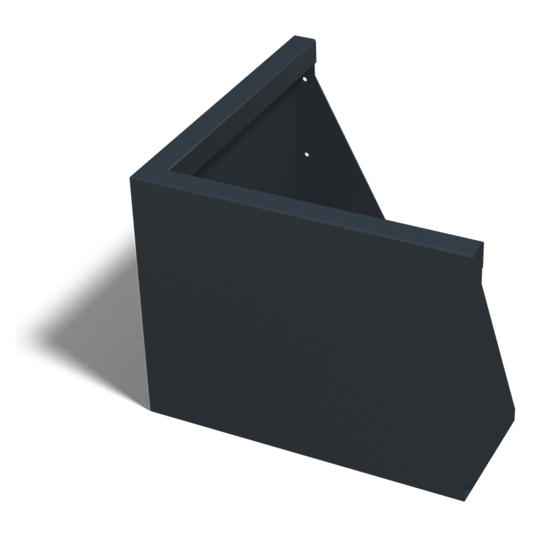 Paroi de soutènement en acier thermolaqué angle extérieur 500x500mm (hauteur 400mm)