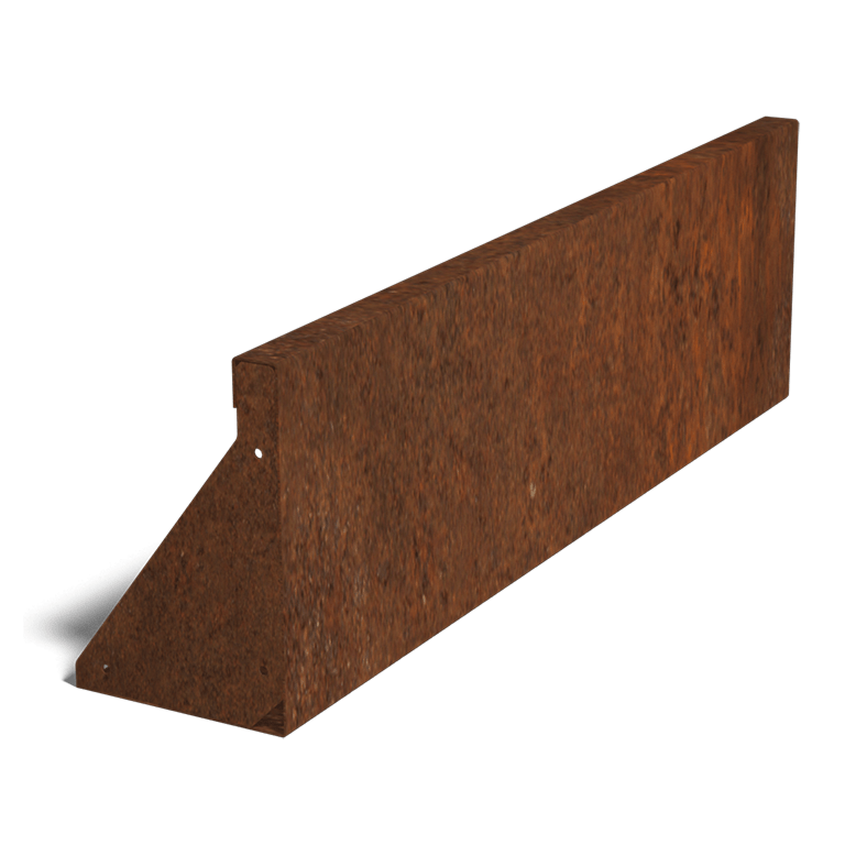 Paroi de soutènement en acier corten droite 100 cm (hauteur 30 cm)