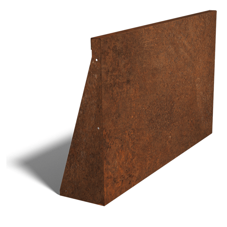 Paroi de soutènement en acier corten droite 1000mm (hauteur 600mm)