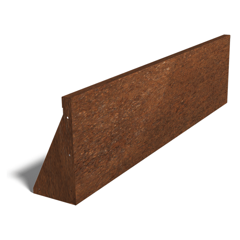 Paroi de soutènement en acier corten droite 1500mm (hauteur 400mm)