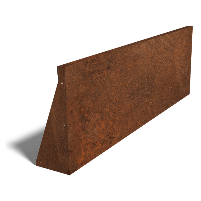 Paroi de soutènement en acier corten droite 1500mm (hauteur 500mm)