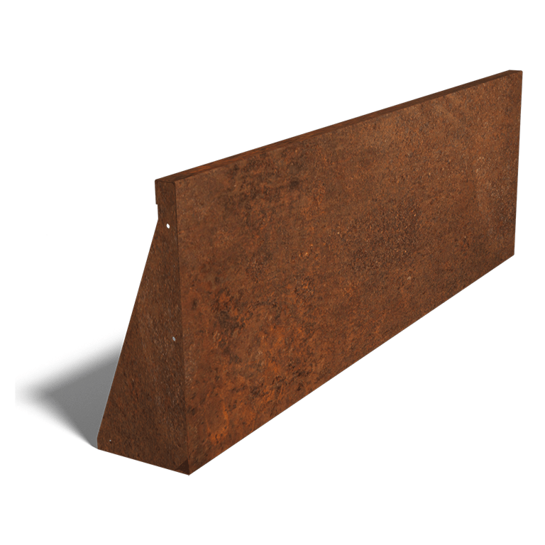 Paroi de soutènement en acier corten droite 150 cm (hauteur 50 cm)