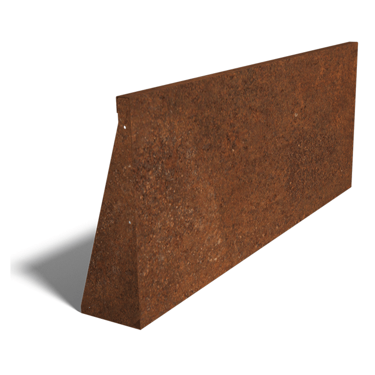 Mur de soutènement en acier corten droit 150 cm (hauteur 60 cm)