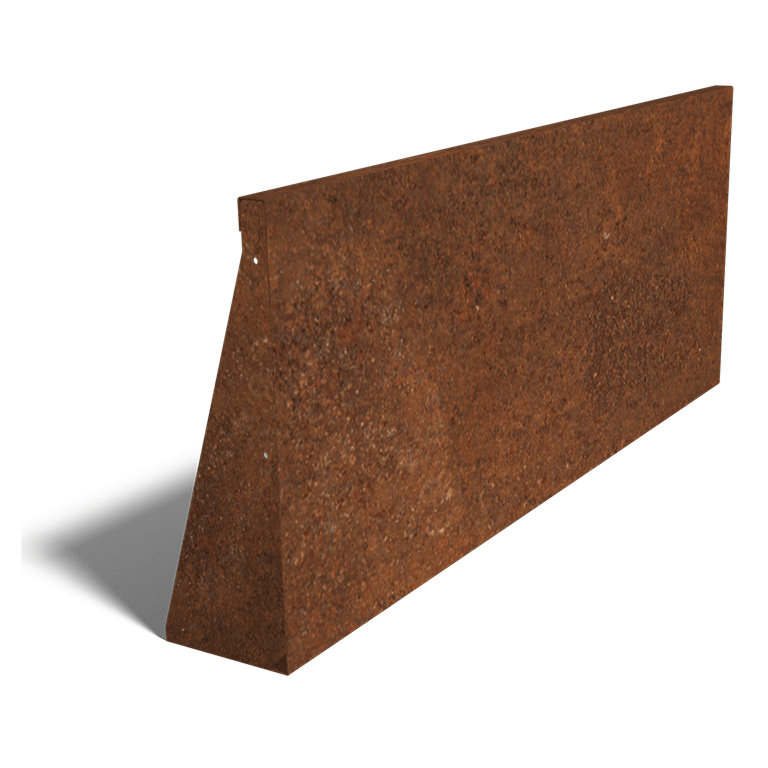 Paroi de soutènement en acier corten droite 150 cm (hauteur 60 cm)