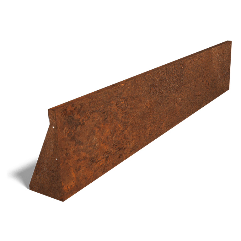 Paroi de soutènement en acier corten droite 200 cm (hauteur 40 cm)