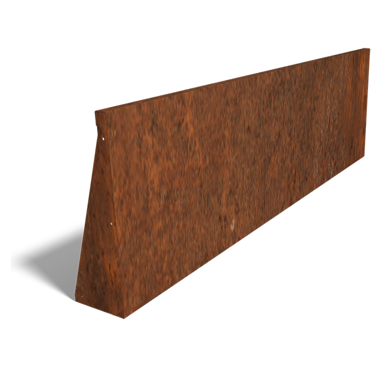 Mur de soutènement en acier corten droit 200 cm (hauteur 60 cm)