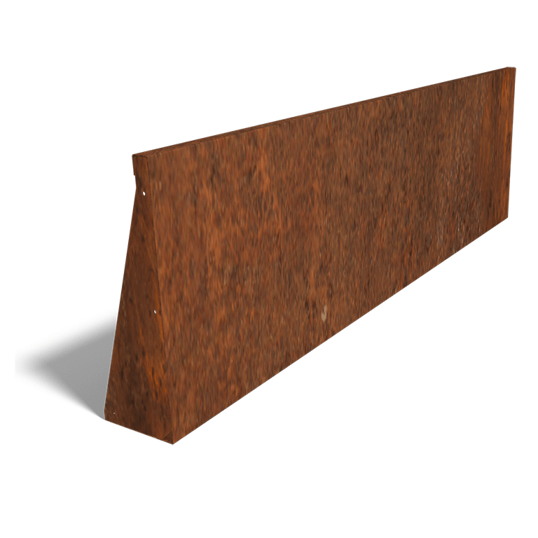 Paroi de soutènement en acier corten droite 200 cm (hauteur 60 cm)