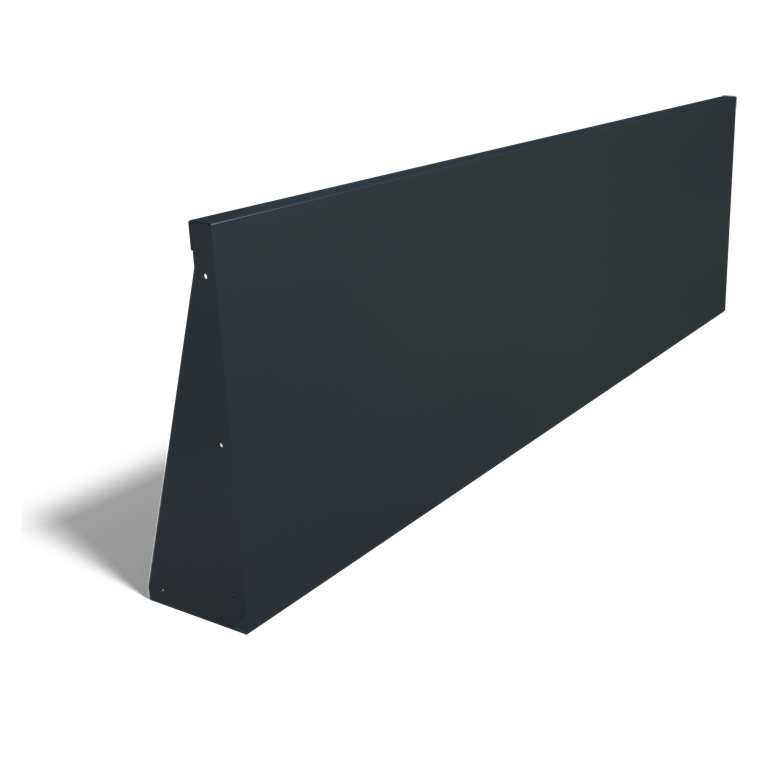 Mur de soutènement en acier peint par poudrage droit de 200 cm (hauteur 60 cm)