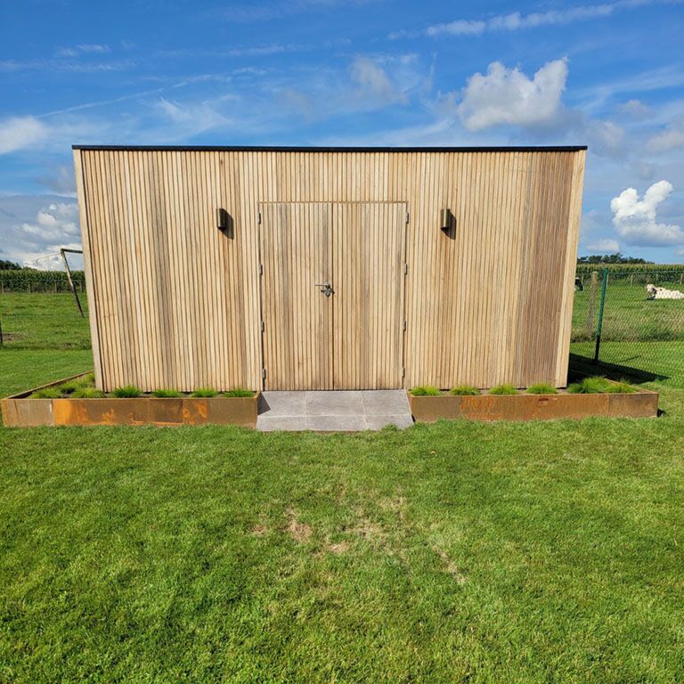 Mur de soutènement en acier corten droit 100 cm (hauteur 30 cm)